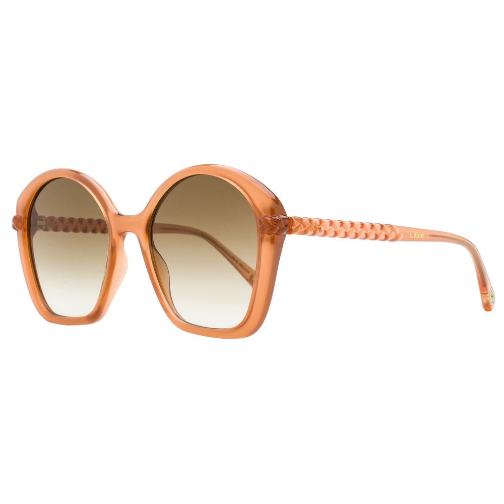 Chloe Geometric Braided Sunglasses CH0003S 002 Coral 55mm